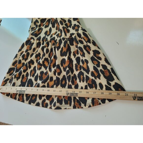 Park Avenue Leopard Print Bell Bottom Flare Pants L Pull On Elastic Waist - Picture 11 of 11